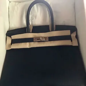 Hermès Birkin 30 Noir (Black) Togo Palladium Hardware PHW