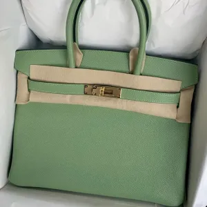 Hermès Birkin 30 Vert Criquet Epsom Gold Hardware GHW