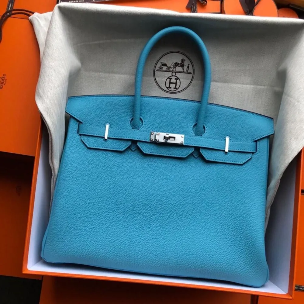 Hermès Birkin 35 Bleu du Nord Togo Palladium Hardware PHW