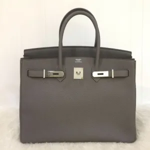 Hermès Birkin 35 Gris Etain Togo Palladium Hardware PHW