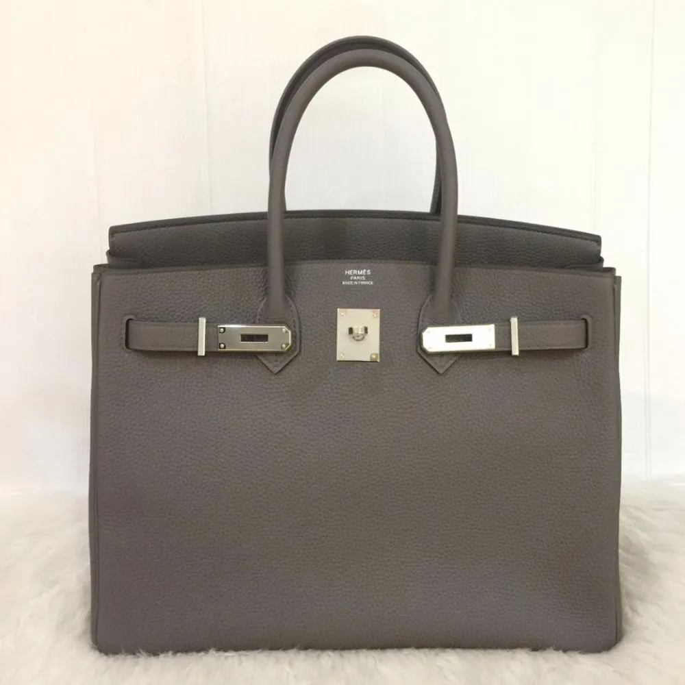 Hermès Birkin 35 Gris Etain Togo Palladium Hardware PHW