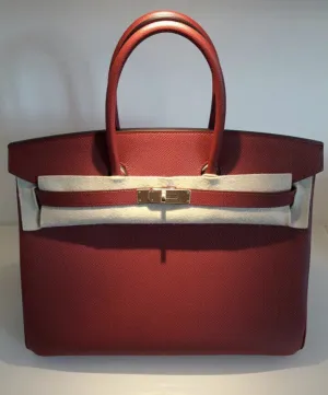 Hermès Birkin 35 Rouge Grenat Epsom Gold Hardware GHW A Stamp 2017 <!19054656>