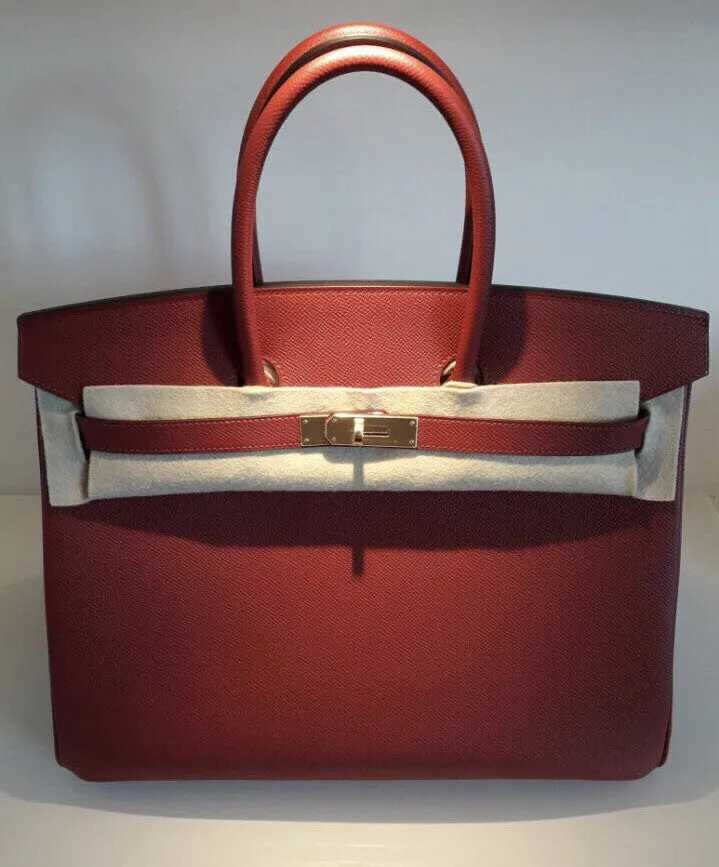 Hermès Birkin 35 Rouge Grenat Epsom Gold Hardware GHW A Stamp 2017 <!19054656>