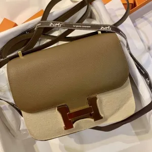 Hermès Constance 18 Beige de Weimar Evercolor Gold Hardware GHW