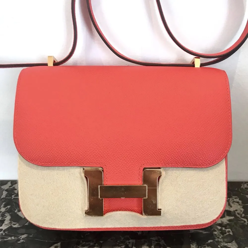 Hermès Constance 18 Capucine Epsom Gold Hardware GHW