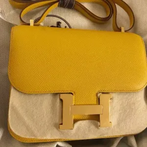 Hermès Constance 18 Jaune Ambre Epsom Gold Hardware GHW