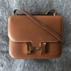 Hermès Constance 18 Naturel-Sable Barenia Natural Gold Hardware GHW