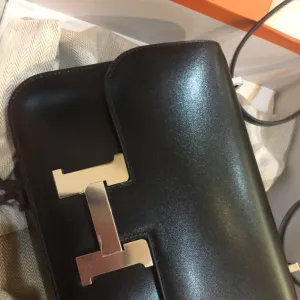 Hermès Constance 18 Noir (Black) Box Palladium Hardware PHW