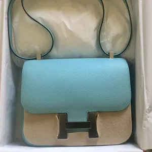 Hermès Constance 24 Bleu Atoll Epsom Palladium Hardware PHW