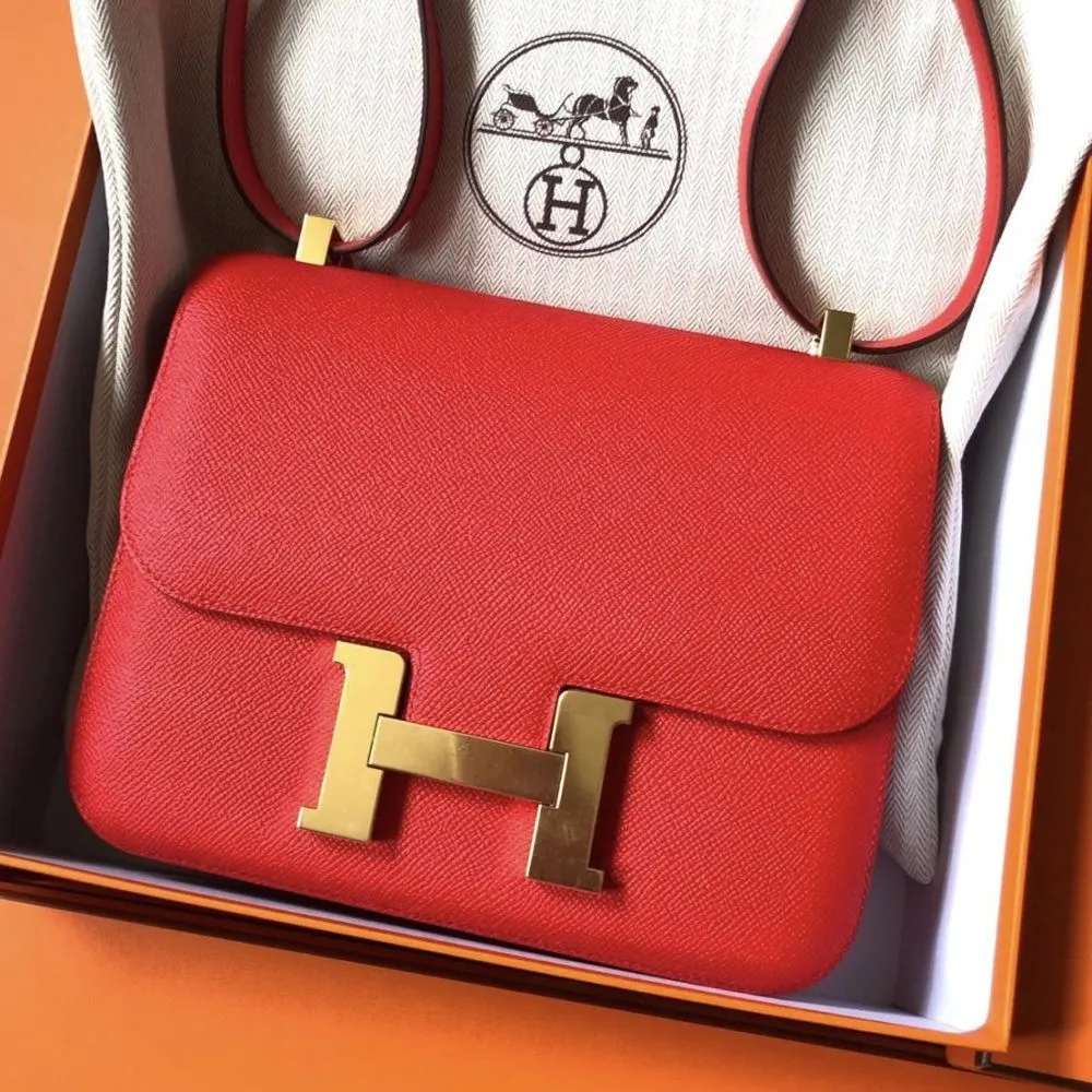 Hermès Constance 24 Rouge de Coeur Epsom Gold Hardware GHW