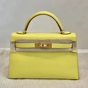Hermès Kelly 20 Lime Sellier Epsom Gold Hardware GHW