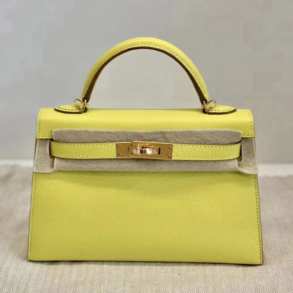 Hermès Kelly 20 Lime Sellier Epsom Gold Hardware GHW