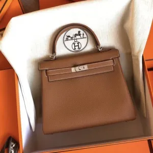 Hermès Kelly 25 Gold Togo Palladium Hardware PHW