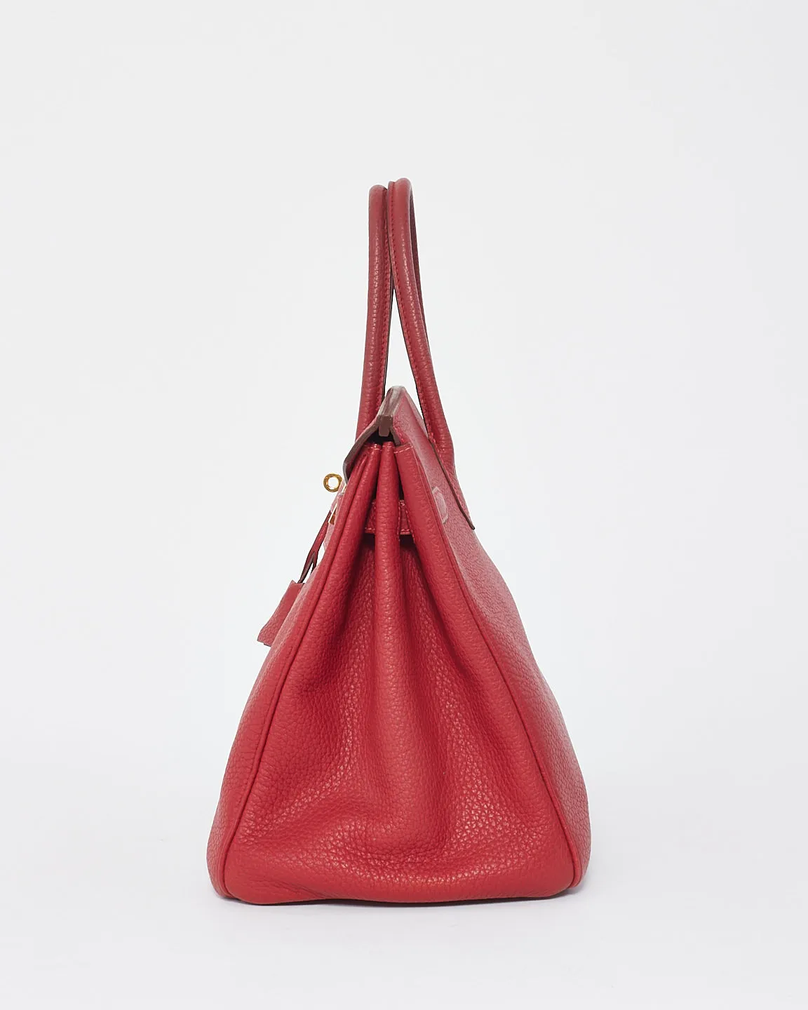 Hermès Red Fjord Leather Birkin 35