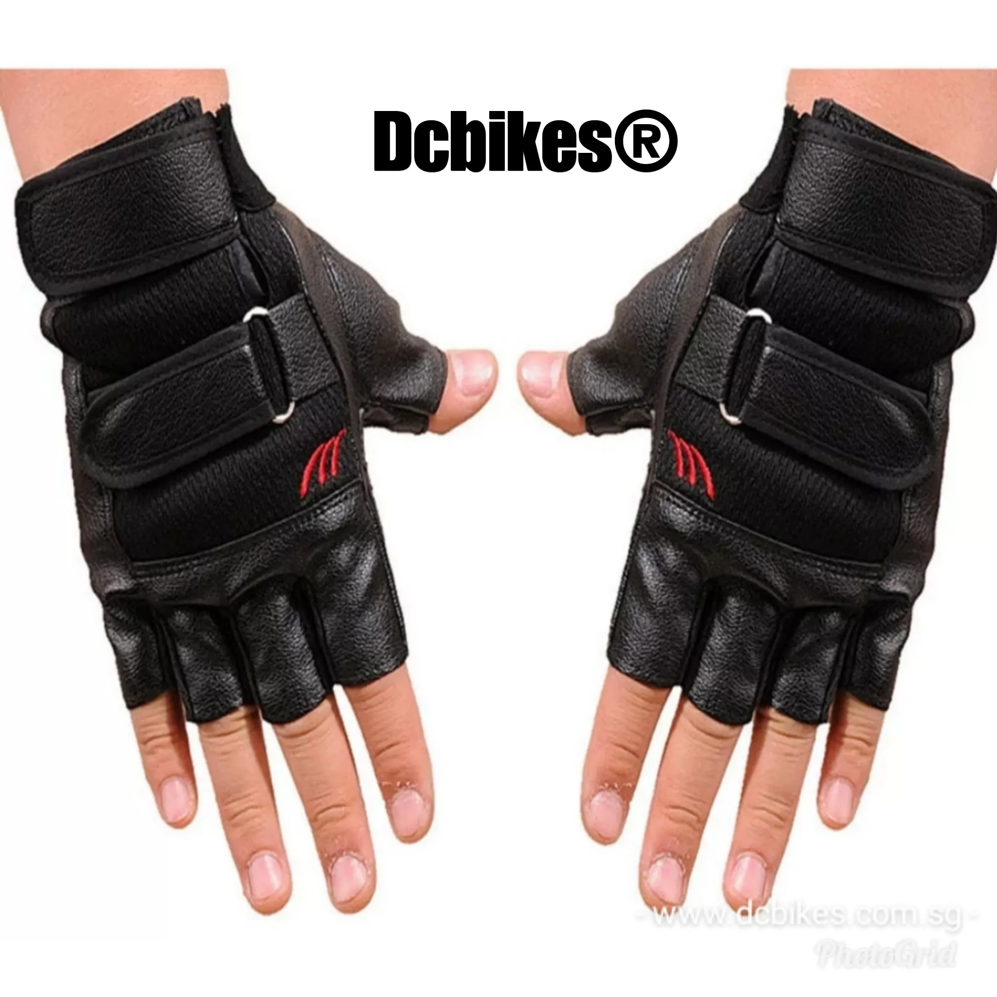 Hi Quality PVC Leather Half Finger Protective Gloves