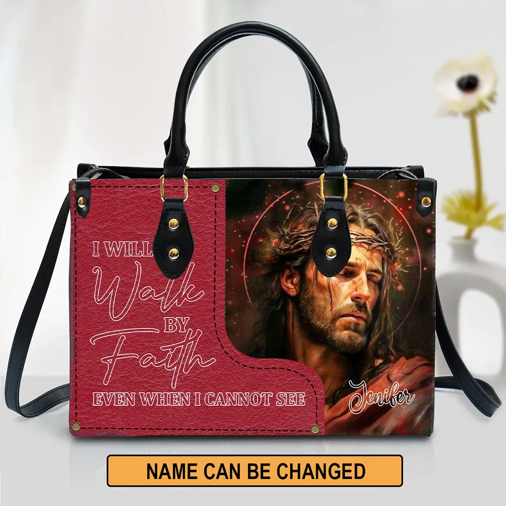 HPSP Checkbook Cover, Personalized PU Card Bag, I Will Walk By Faith Even When I Cannot See.