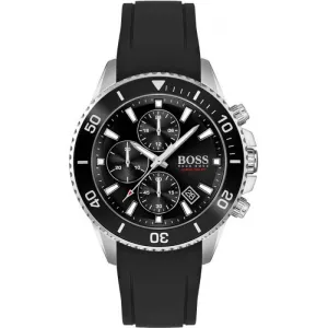 Hugo Boss 1513912 Admiral Chronograph Date Silicone Strap Quartz Men's Watch