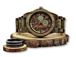 Hulk vs Thor - Wooden Watch & Ring Combo
