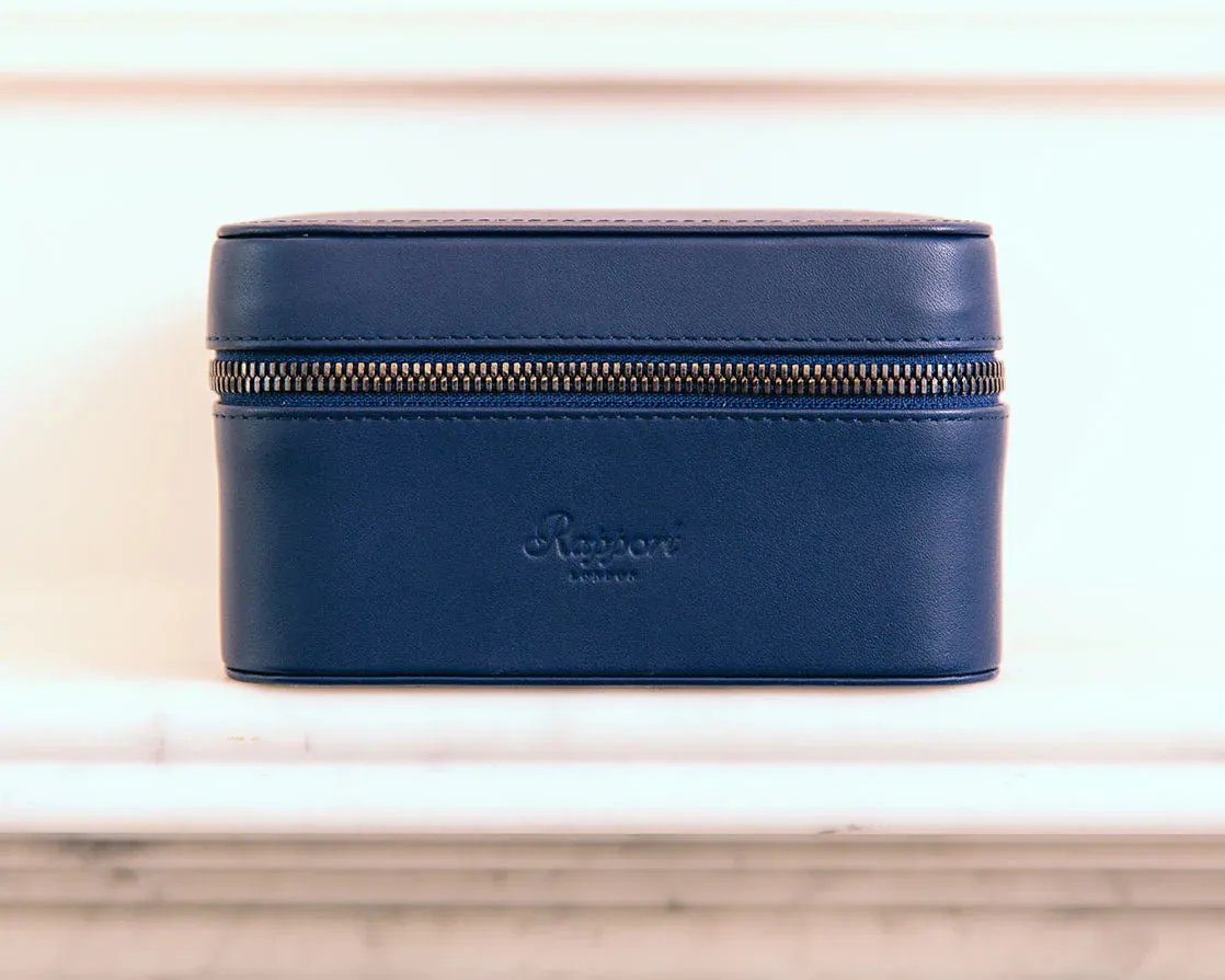 Hyde Park Two Watch Zip Case - Navy