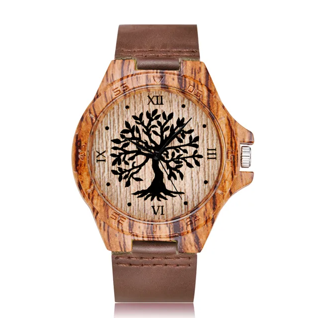 Imitation Wood Watch Men Women Quartz Imitate Wooden Watch Ostrich Deer Man Wristwatch Soft Leather Band Male Wrist Clock Reloj