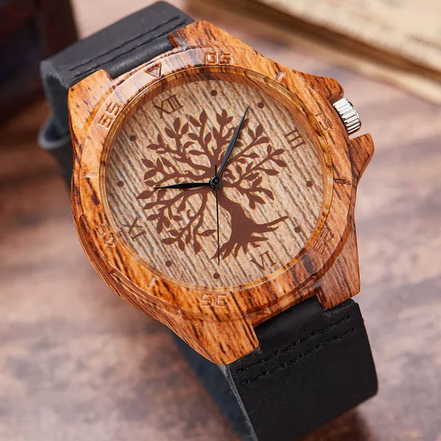 Imitation Wood Watch Men Women Quartz Imitate Wooden Watch Ostrich Deer Man Wristwatch Soft Leather Band Male Wrist Clock Reloj
