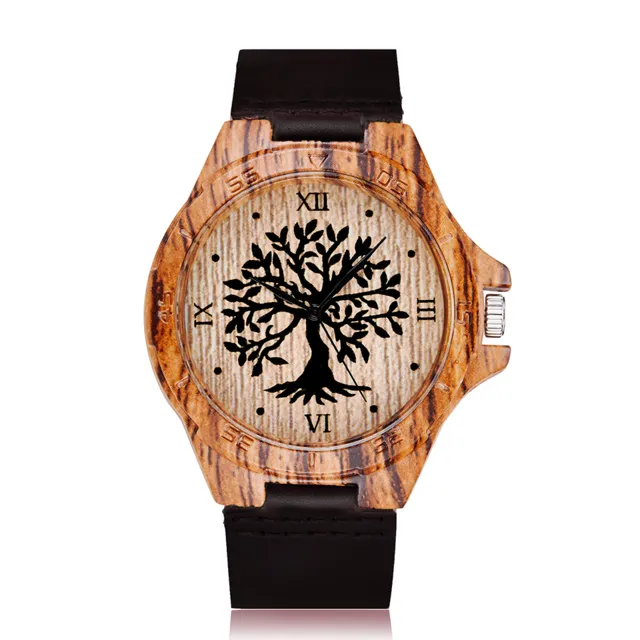 Imitation Wood Watch Men Women Quartz Imitate Wooden Watch Ostrich Deer Man Wristwatch Soft Leather Band Male Wrist Clock Reloj