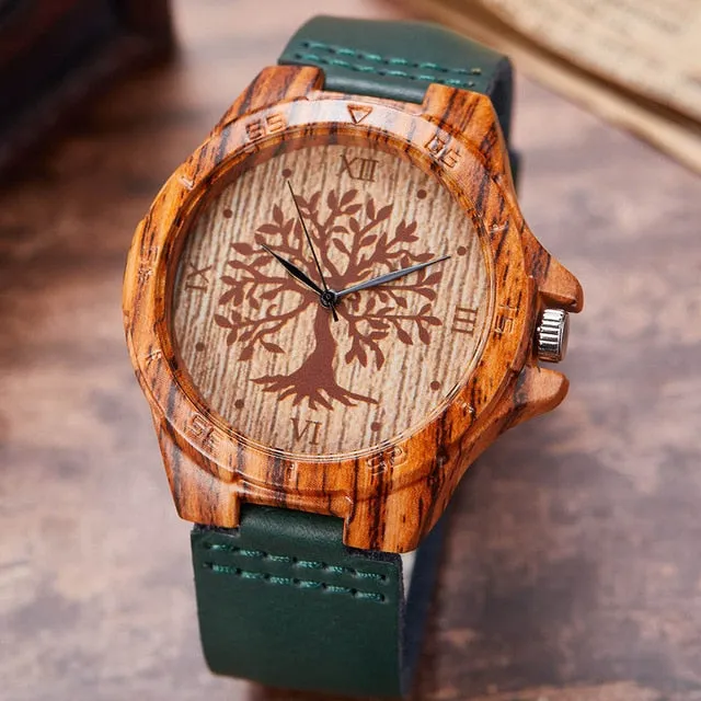 Imitation Wood Watch Men Women Quartz Imitate Wooden Watch Ostrich Deer Man Wristwatch Soft Leather Band Male Wrist Clock Reloj