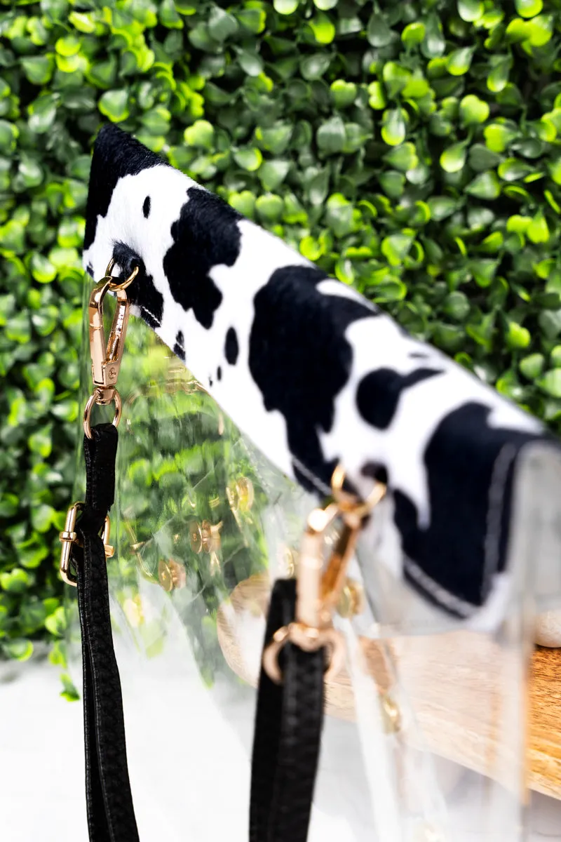 In The Clear Bertie Cow Envelope Clutch