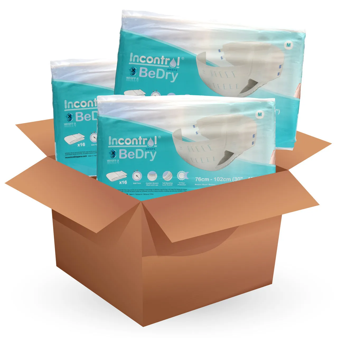 InControl BeDry Premium Incontinence Briefs