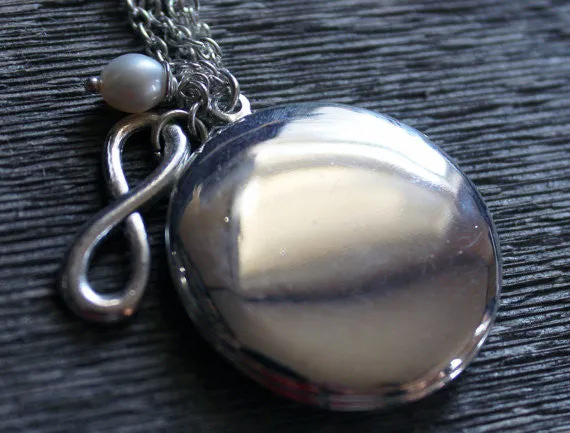 Infinite Love and Pearls of Wisdom Custom Photo Locket