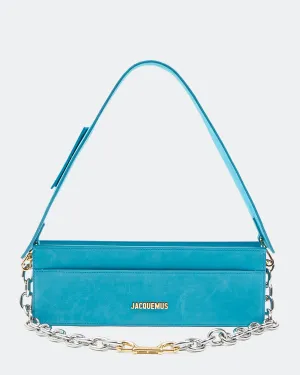 Jacquemus Teal Blue Suede Le Ciuciu Shoulder Bag
