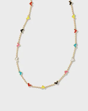 KS Haven Heart Necklace Gold Multi Mix