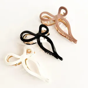Large Bow Metal Claw Clip