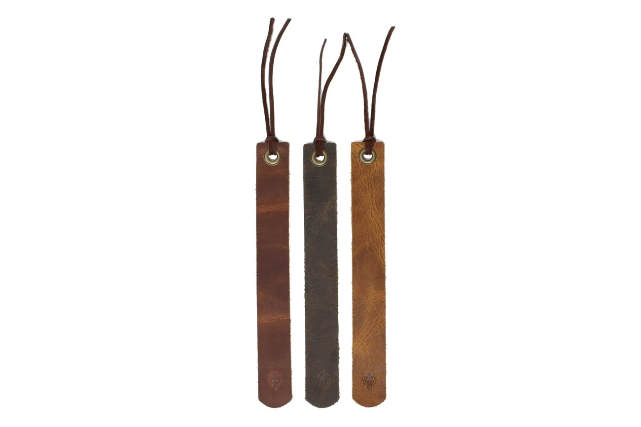 Leather Bookmarks - Set of 3