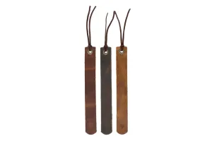 Leather Bookmarks - Set of 3