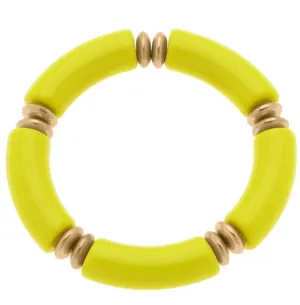 Lelani Resin Disc Stretch Bracelet - Lemon