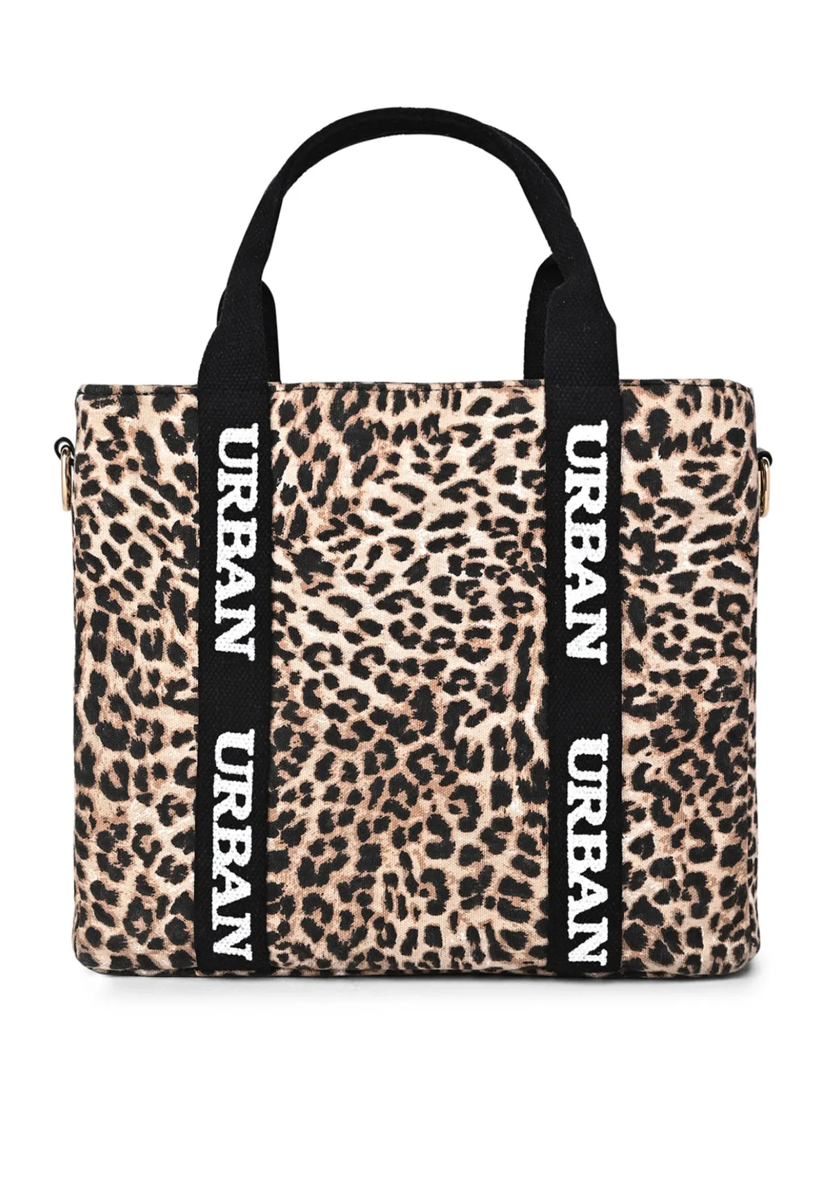 LEOPARD PRINTED URBAN TOTE