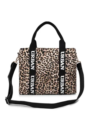 LEOPARD PRINTED URBAN TOTE
