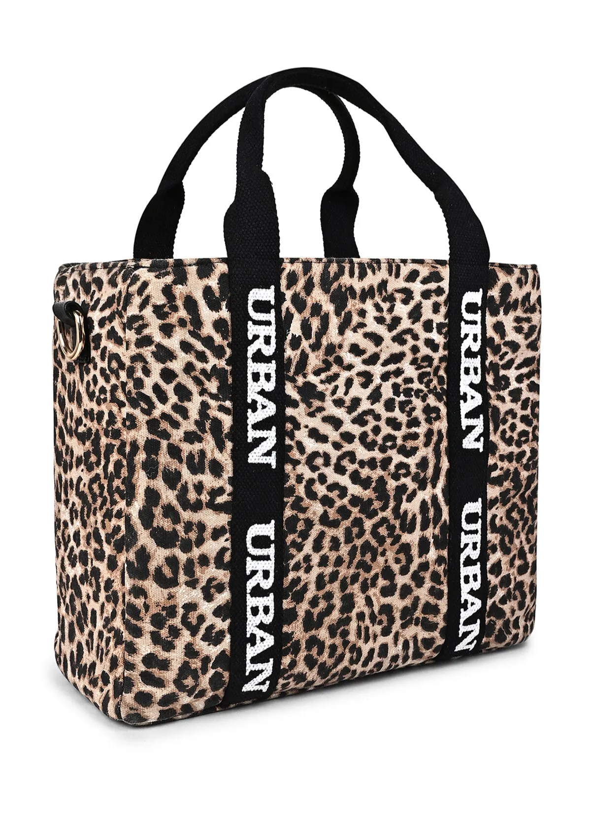 LEOPARD PRINTED URBAN TOTE