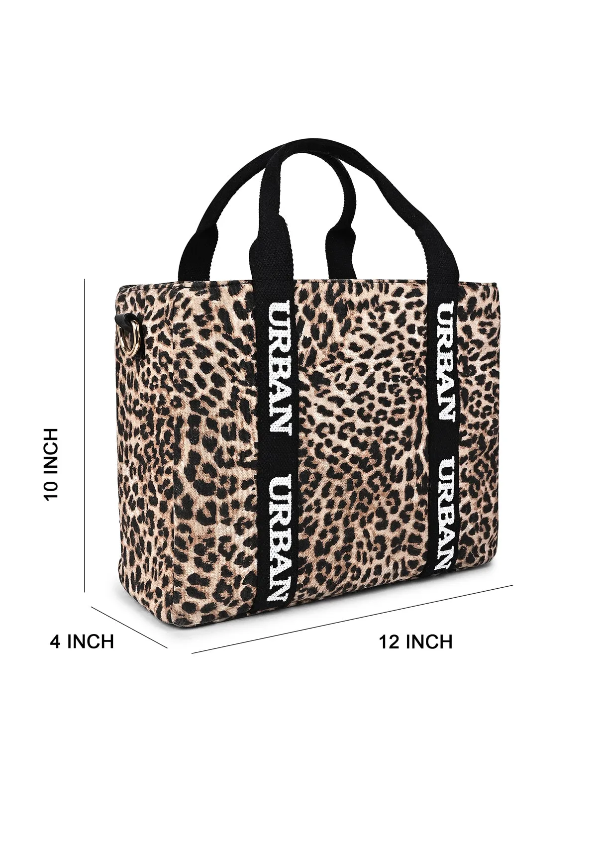LEOPARD PRINTED URBAN TOTE