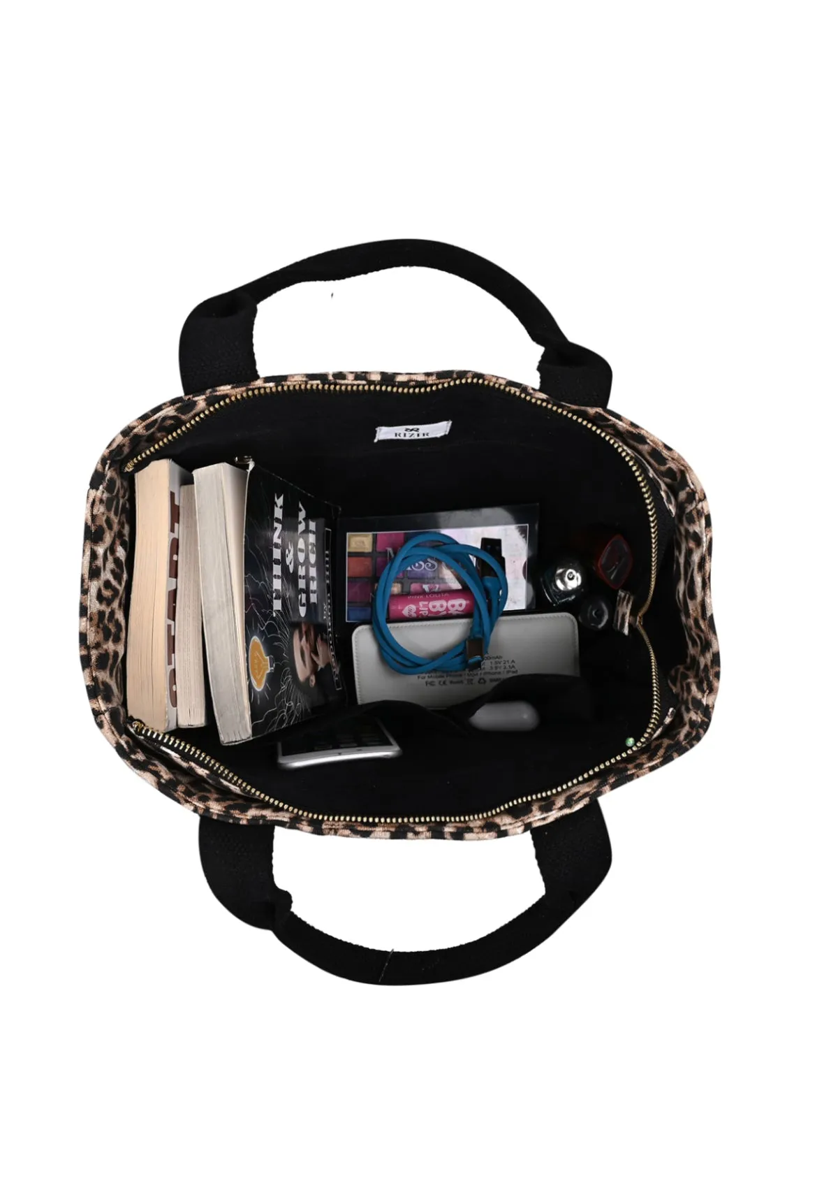 LEOPARD PRINTED URBAN TOTE