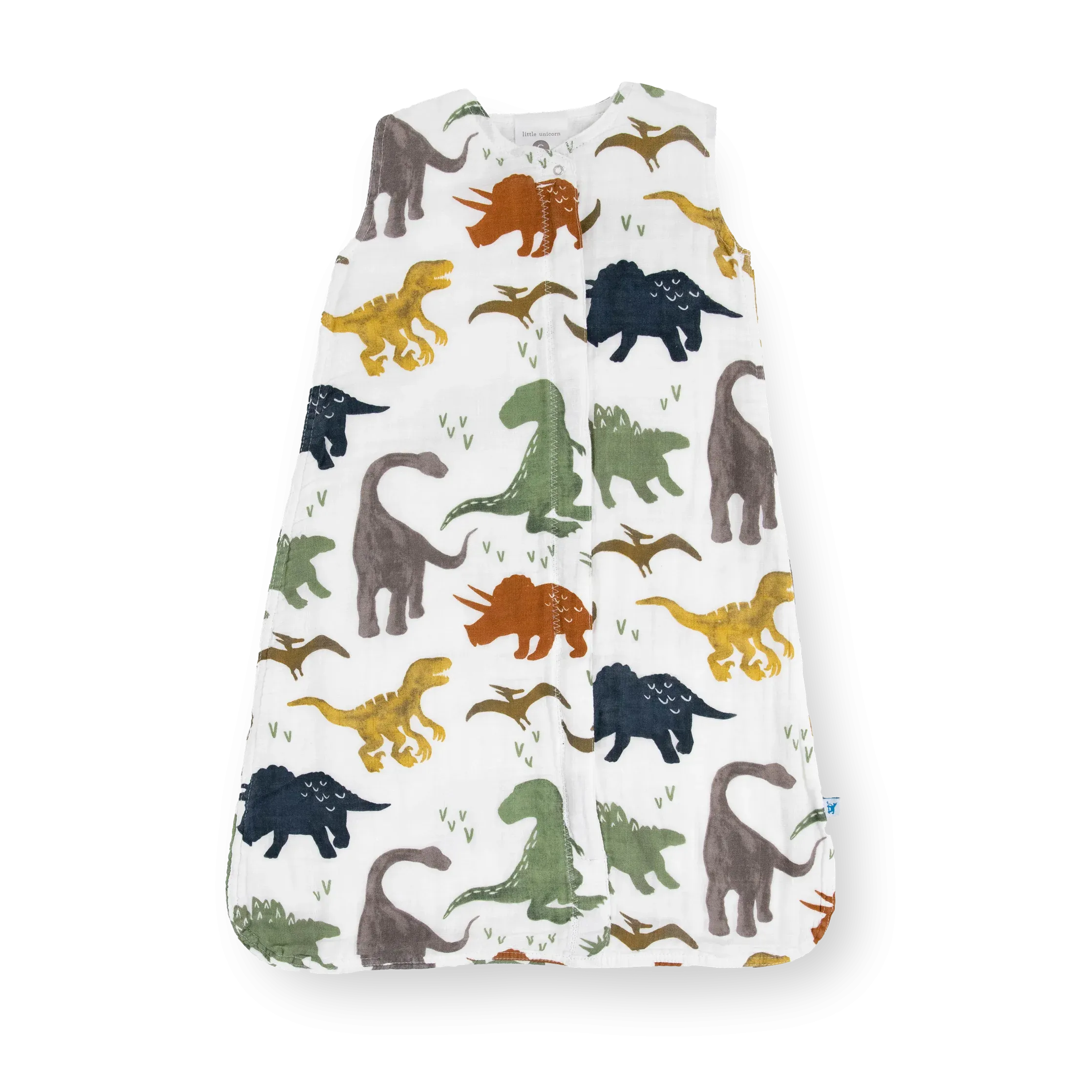 Little Unicorn Dino Friends Cotton Muslin Sleep Bag