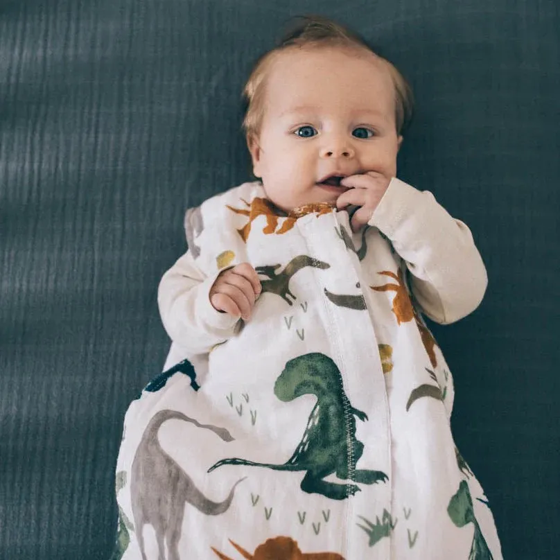 Little Unicorn Dino Friends Cotton Muslin Sleep Bag