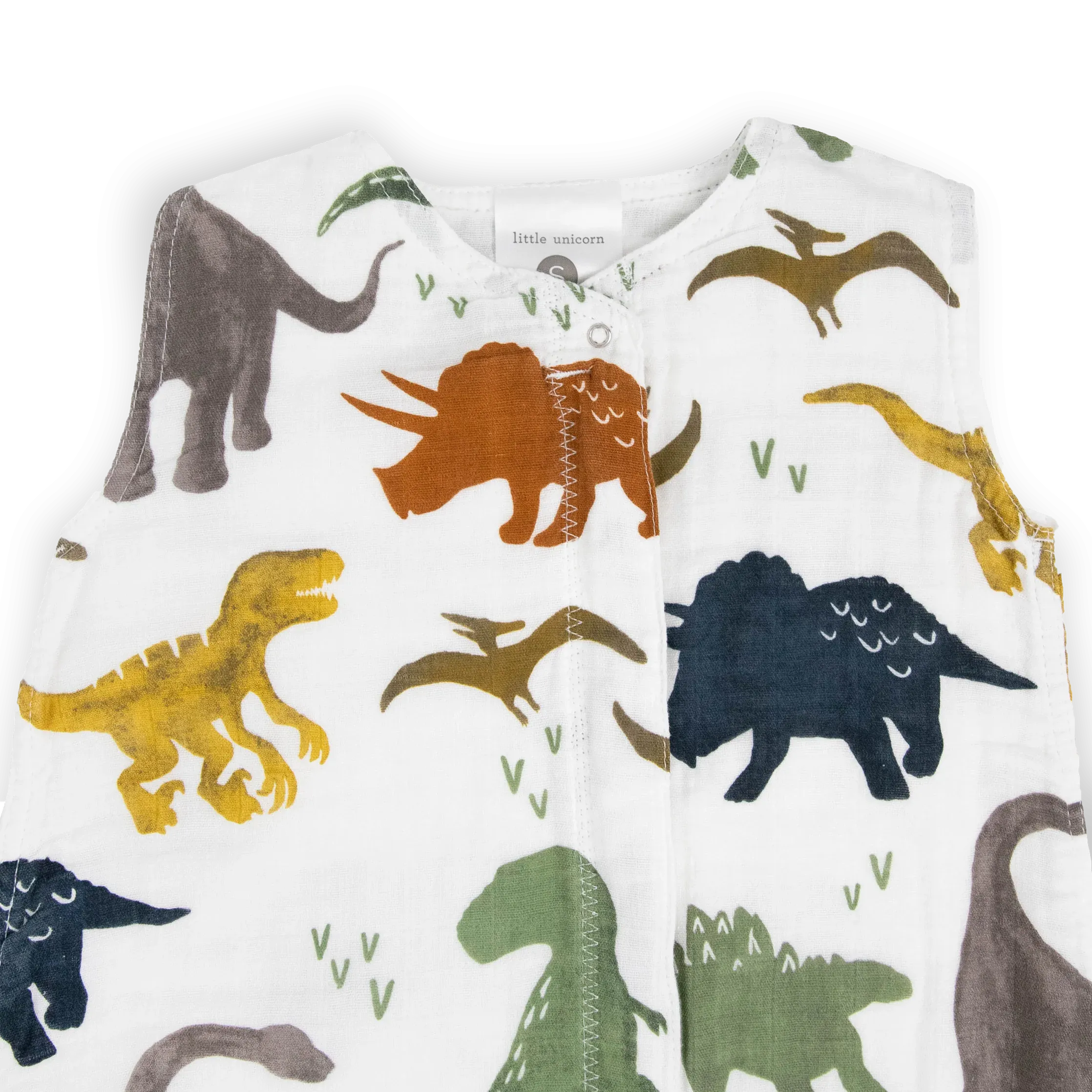 Little Unicorn Dino Friends Cotton Muslin Sleep Bag