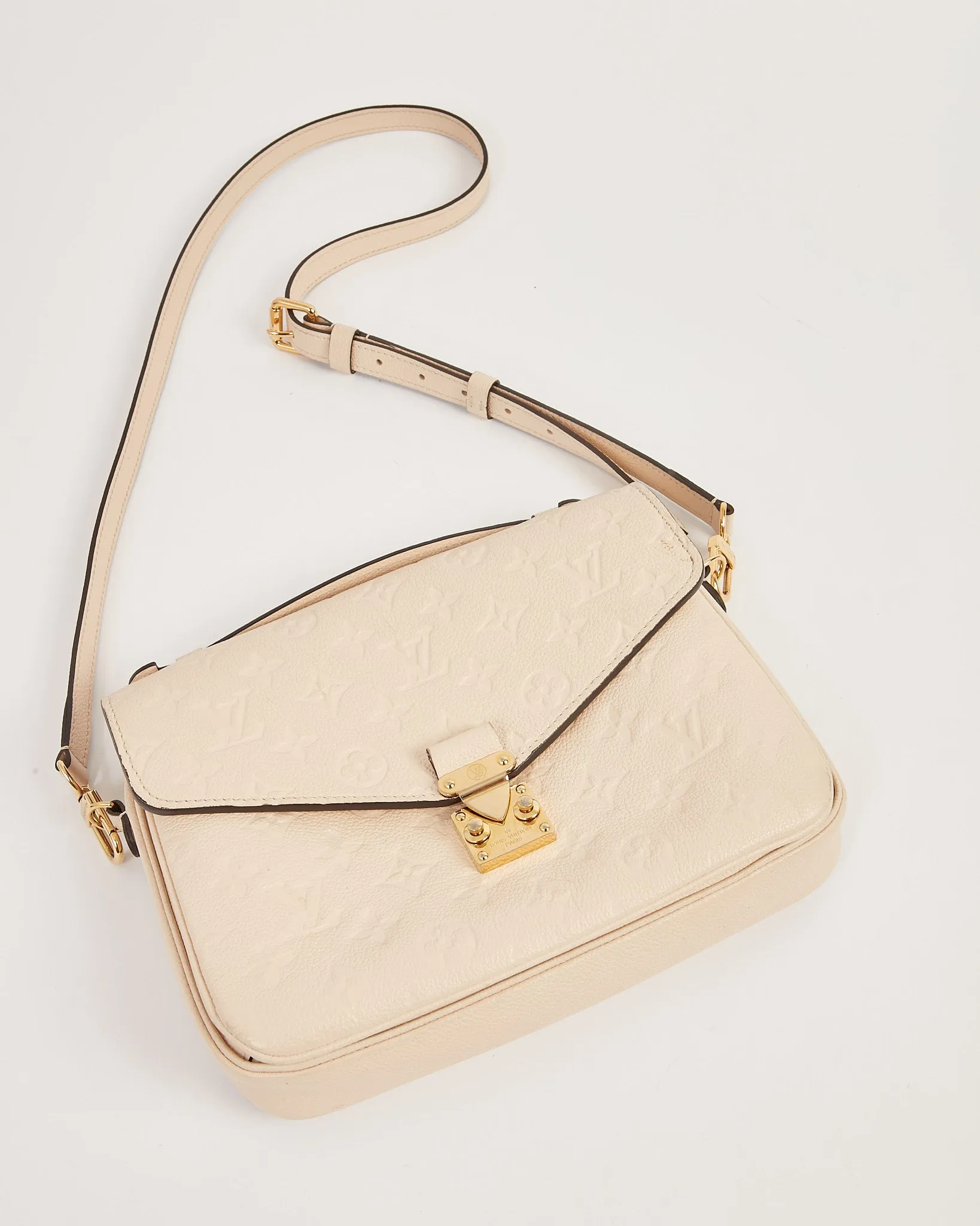 Louis Vuitton Beige Empreinte Monogram Pochette Metis Bag