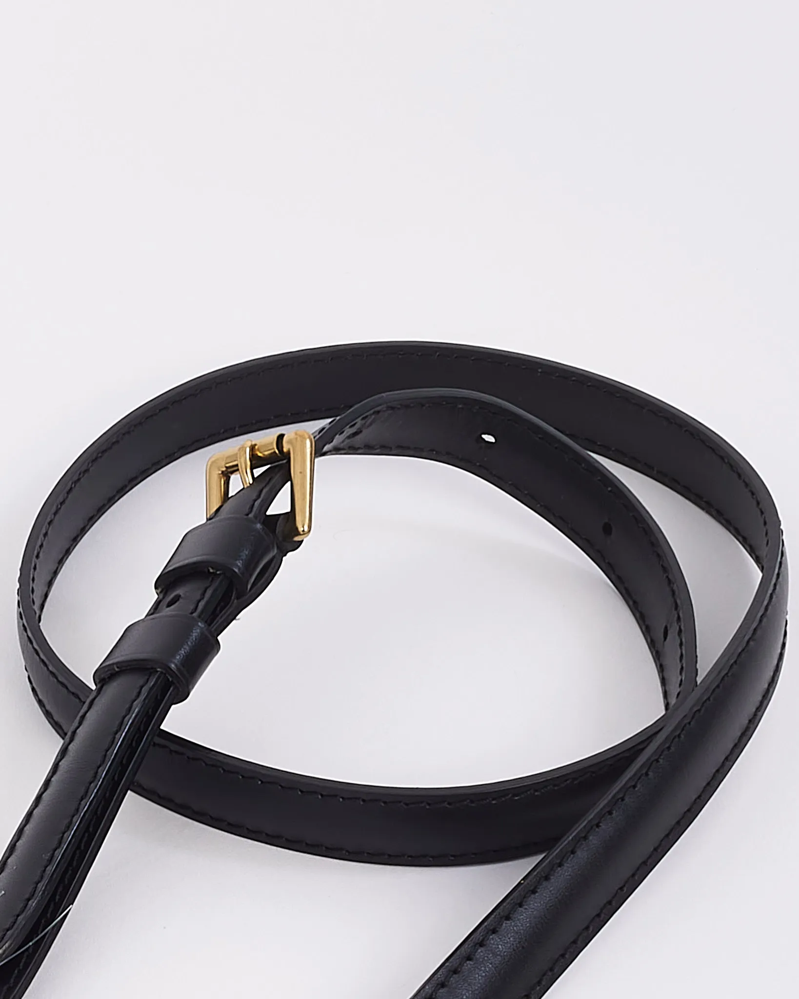 Louis Vuitton Black Leather Adjustable Strap
