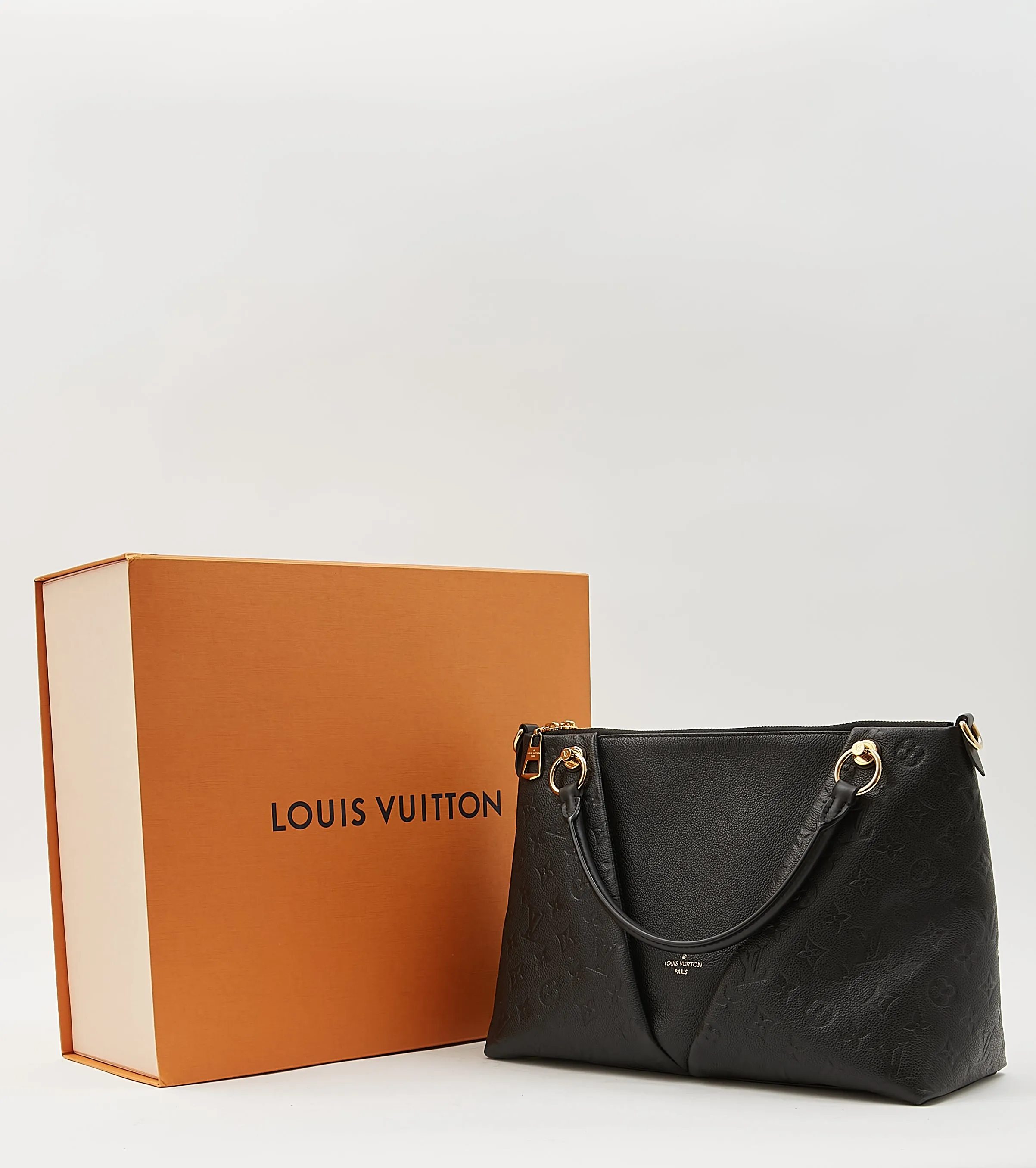 Louis Vuitton Black Monogram Empreinte V Tote MM Bag