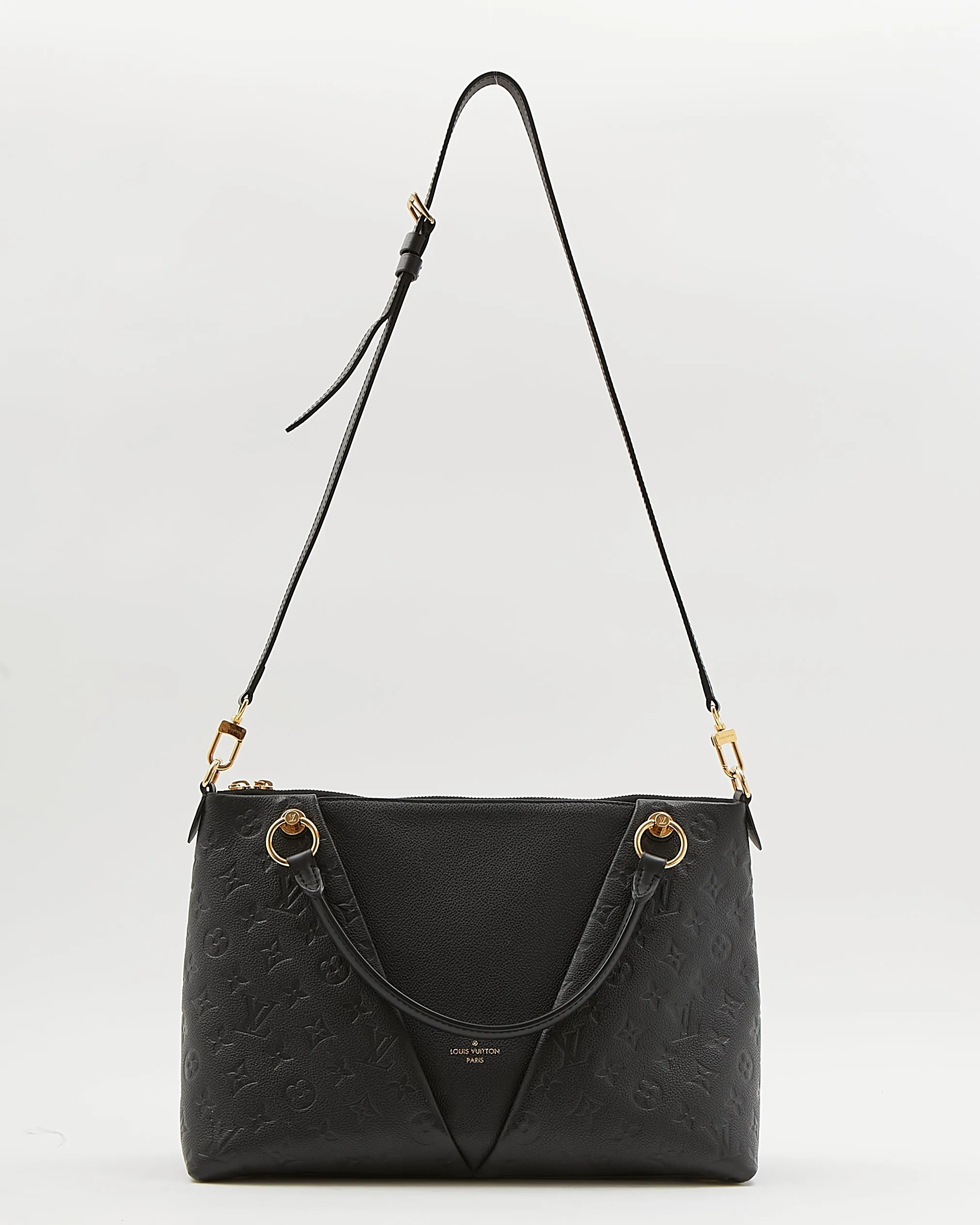 Louis Vuitton Black Monogram Empreinte V Tote MM Bag