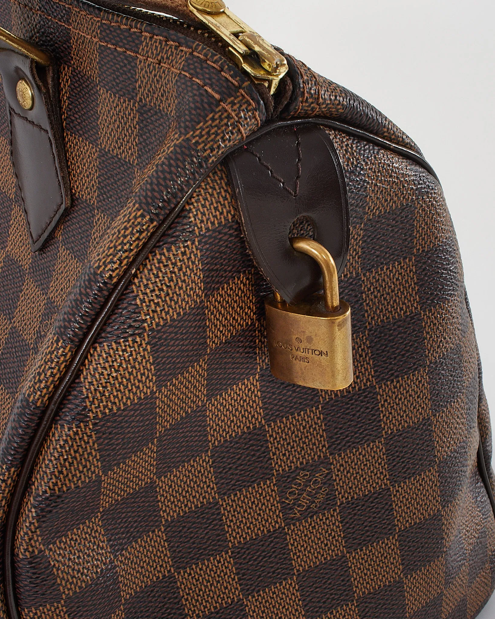 Louis Vuitton Damier Ebene Canvas Speedy 30 Bag