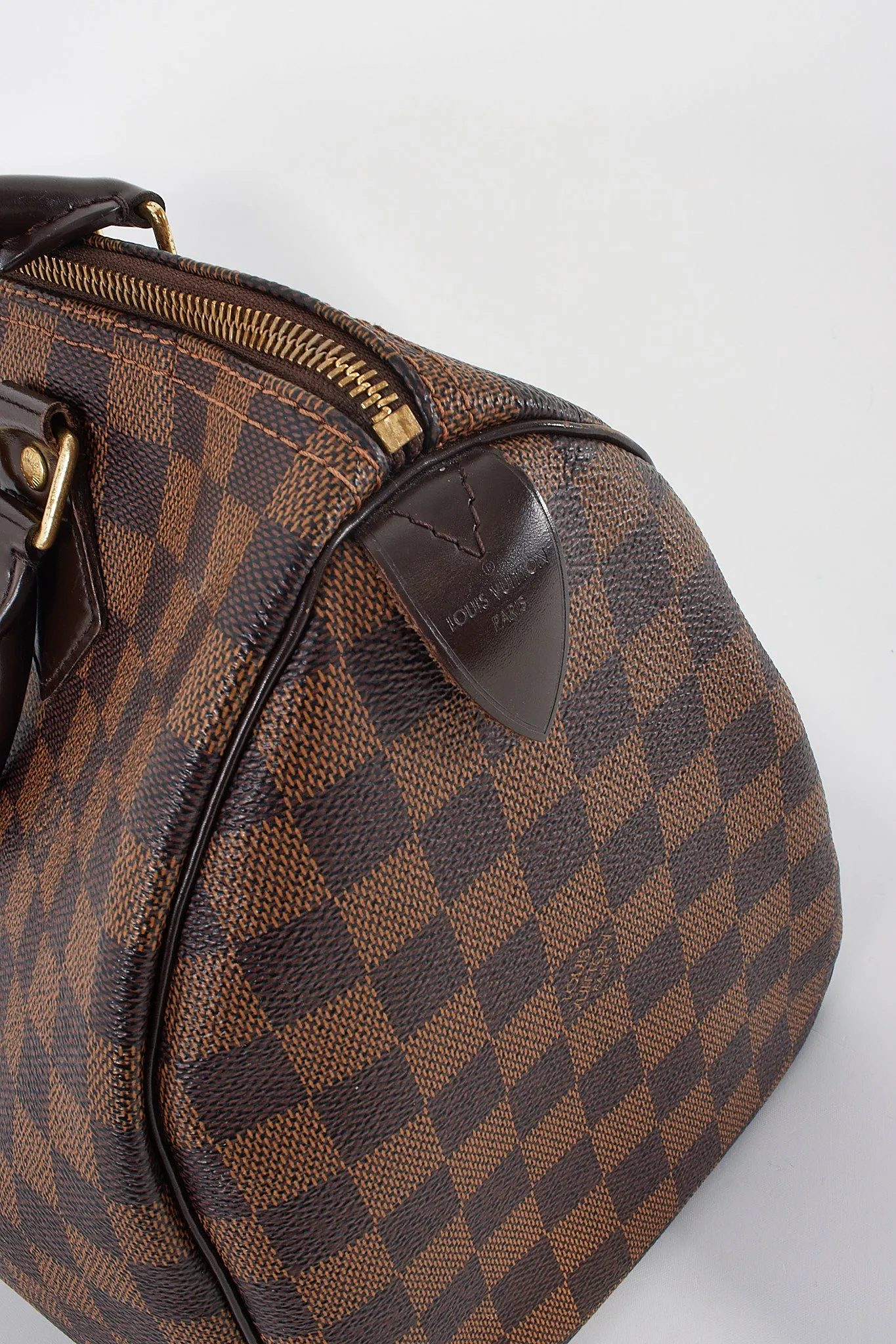 Louis Vuitton Damier Ebene Canvas Speedy 30 Bag